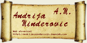 Andrija Minderović vizit kartica